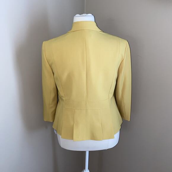 EVAN PICONE Black Label YELLOW ONE BUTTON LINED BLAZER Plus SIZE 18 - Picture 3 of 11